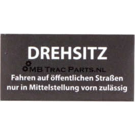 Sticker verdraaibare zitting