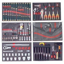 FORCE Gereedschapswagen, Gevuld 227-delig